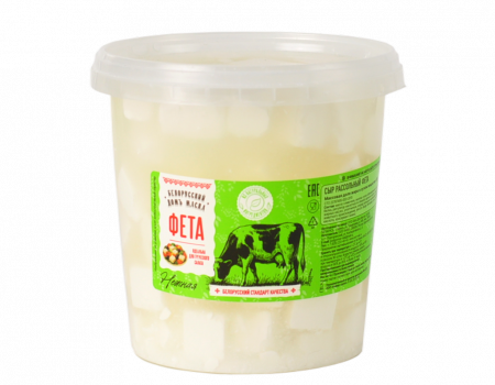 Сыр Рассольный ФЕТА КУБИКИ "Белорусский Домъ Масла" (0,450 гр.) - Молочная продукция "ЗОЛОТОЕ качество", Москва