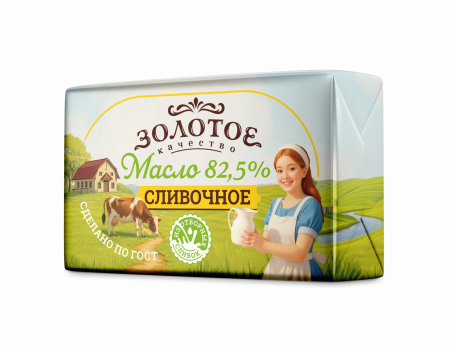 Масло сливочное «ЗОЛОТОЕ КАЧЕСТВО» 82,5% (180 гр.) - Молочная продукция "ЗОЛОТОЕ качество", Москва