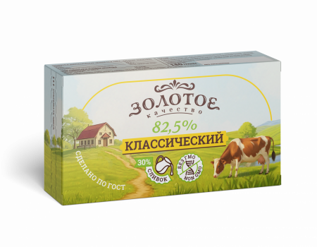 Спред растительно-сливочный, «ЗОЛОТОЕ КАЧЕСТВО», м.д.ж. 82,5% - Молочная продукция "ЗОЛОТОЕ качество", Москва