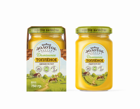 Топленая смесь растительно-сливочная «ЗОЛОТОЕ КАЧЕСТВО», массовая доля жира 99,7% - Молочная продукция "ЗОЛОТОЕ качество", Москва