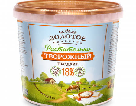 Творожный продукт «ЗОЛОТОЕ КАЧЕСТВО» 18% (3кг., 5 кг., 10 кг.) - Молочная продукция "ЗОЛОТОЕ качество", Москва